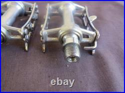 Nos Campagnolo 1037 Pedals Record Steel Road Touring Fixie Bicycle Vintage