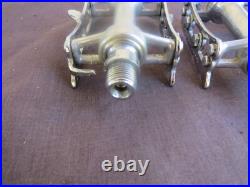 Nos Campagnolo 1037 Pedals Record Steel Road Touring Fixie Bicycle Vintage