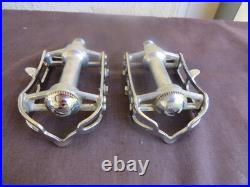 Nos Campagnolo 1037 Pedals Record Steel Road Touring Fixie Bicycle Vintage