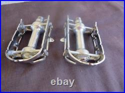 Nos Campagnolo 1037 Pedals Record Steel Road Touring Fixie Bicycle Vintage