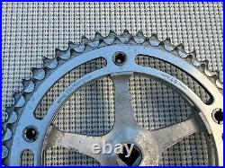 Rare Early 1960's Campagnolo 1049 Crankset 151 BCD with 46 & 51T Chainrings