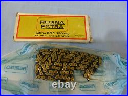 Regina Record Oro drilled chain NOS 112 links Nuovo Record Era fits Colnago Masi