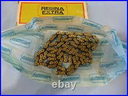 Regina Record Oro drilled chain NOS 112 links Nuovo Record Era fits Colnago Masi