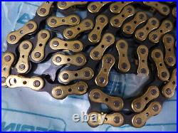 Regina Record Oro drilled chain NOS 112 links Nuovo Record Era fits Colnago Masi