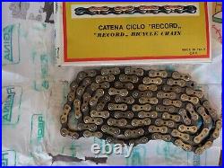 Regina Record Oro drilled chain NOS 116 links Nuovo Record Era fits Cinelli Masi