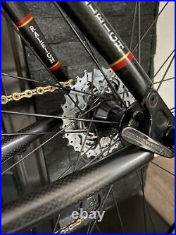 SUPER CLEAN! Raleigh Team Carbon Campagnolo Record Titanium 55cm WithCampy Wheels