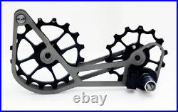 SwishTi Road Cycle Oversized Pulley Titanium Cage for Campy/Campagnolo Black