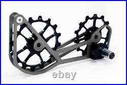 SwishTi Road Cycle Oversized Pulley Titanium Cage for Campy/Campagnolo Black