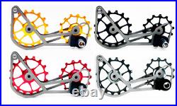 SwishTi Road Cycle Oversized Pulley Titanium Cage for Campy/Campagnolo Black