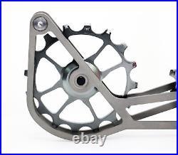 SwishTi Road Cycle Oversized Pulley Titanium Cage for Campy/Campagnolo Gray
