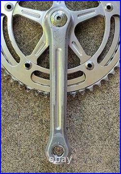 VINTAGE 1976-77 FLUTED CAMPAGNOLO PATENT RECORD 170mm 50/45 RINGS CRANKSET GC