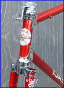 Vintage 1960 Bianchi Record RoadBike FRAME & FORK Campagnolo Tour Sports Bicycle