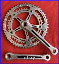 Vintage 1973 Campagnolo 1049 Record Strada Crankset 170mm 53/42t Silver Drilled