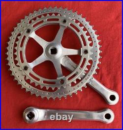 Vintage 1973 Campagnolo 1049 Record Strada Crankset 170mm 53/42t Silver Drilled