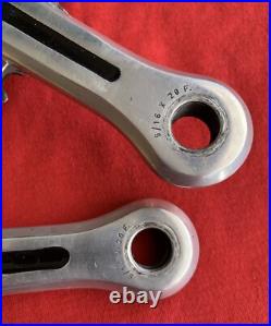 Vintage 1973 Campagnolo 1049 Record Strada Crankset 170mm 53/42t Silver Drilled