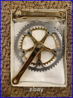 Vintage 1983 Campagnolo 50th Anniversary 170mm Crankset Gold Plated No. 6390