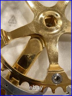 Vintage 1983 Campagnolo 50th Anniversary 170mm Crankset Gold Plated No. 6390