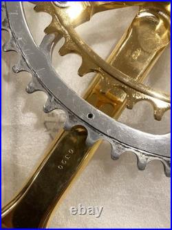 Vintage 1983 Campagnolo 50th Anniversary 170mm Crankset Gold Plated No. 6390