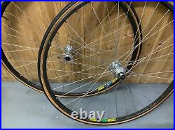 Vintage 700 mavic Wheelset Campagnolo Record Clincher Road Bike Wheels Pair