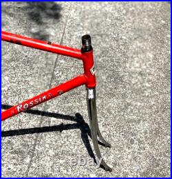Vintage 80s ROSSIN RECORD 53cm Frame & Fork Italian Columbus Campagnolo