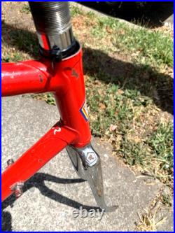 Vintage 80s ROSSIN RECORD 53cm Frame & Fork Italian Columbus Campagnolo