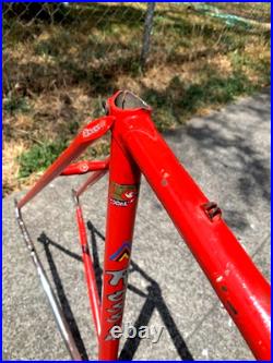 Vintage 80s ROSSIN RECORD 53cm Frame & Fork Italian Columbus Campagnolo