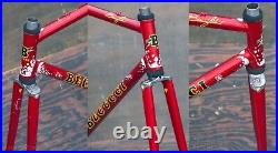 Vintage Becucci Road Bike FRAME & FORK Lugged Columbus Steel Bicycle Campagnolo