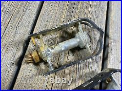 Vintage Bike Bicycle Campagnolo Record Pedals Used Made In Italy Campy Rusted