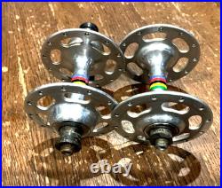 Vintage CAMPAGNOLO RECORD #1035 High Flange Hubs 24H English 126/100mm