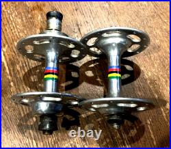 Vintage CAMPAGNOLO RECORD #1035 High Flange Hubs 24H English 126/100mm