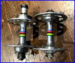 Vintage CAMPAGNOLO RECORD #1035 High Flange Hubs 24H English 126/100mm