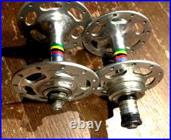 Vintage CAMPAGNOLO RECORD #1035 High Flange Hubs 24H English 126/100mm