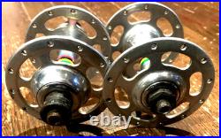 Vintage CAMPAGNOLO RECORD #1035 High Flange Hubs 24H English 126/100mm