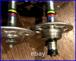 Vintage CAMPAGNOLO RECORD #1035 High Flange Hubs 24H English 126/100mm