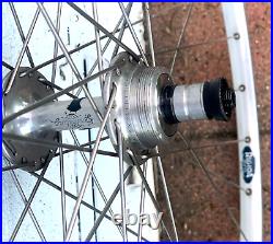 Vintage CAMPAGNOLO RECORD Low Flange Hubs w RIGIDA 27 Clincher Rims Wheelset