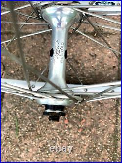 Vintage CAMPAGNOLO RECORD Low Flange Hubs w RIGIDA 27 Clincher Rims Wheelset