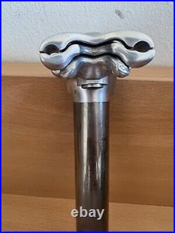 thumbnail image 2 of Alta 27.2mm Chrome Steel Seatpost – Vintage Road/MTB/Cruiser Bike, 350mm Length, Fits 7/8" Saddle 2 of 4
