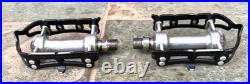 Vintage CAMPAGNOLO STRADA #4021 SUPER RECORD Titanium Spindles Pedals 9/16