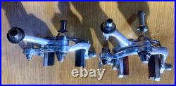 Vintage CAMPAGNOLO SUPER RECORD Brake Calipers Front + Rear V2 Script Logo Italy