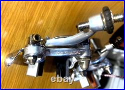 Vintage CAMPAGNOLO SUPER RECORD Brake Calipers Front + Rear V2 Script Logo Italy