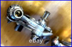 Vintage CAMPAGNOLO SUPER RECORD Brake Calipers Front + Rear V2 Script Logo Italy