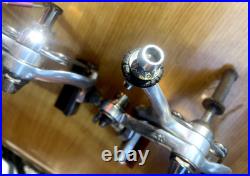 Vintage CAMPAGNOLO SUPER RECORD Brake Calipers Front + Rear V2 Script Logo Italy