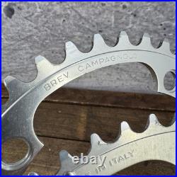 Vintage Campagnolo 52/42T Chainring Set 135 BCD 5-Arm Road Bike Italy Fit Record Vintage Campagnolo 52/42T Chainring Set 135 BCD 5-Arm Road Bike Italy Fit Record