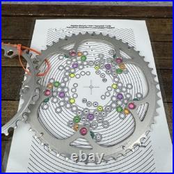 Vintage Campagnolo 52/42T Chainring Set 135 BCD 5-Arm Road Bike Italy Fit Record