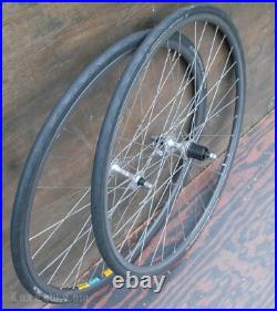 Vintage Campagnolo 700c Croce D'Aune RoadBike WHEELS Hubs MavicOpen Rims Bicycle