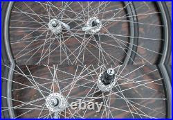 Vintage Campagnolo 700c Croce D'Aune RoadBike WHEELS Hubs MavicOpen Rims Bicycle