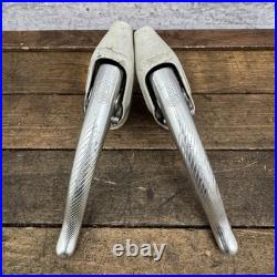 Vintage Campagnolo Brake Levers C-Record Chrous White Hoods 4-Finger Drop Bar