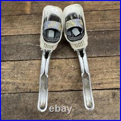 Vintage Campagnolo Brake Levers C-Record Chrous White Hoods 4-Finger Drop Bar