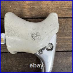 Vintage Campagnolo Brake Levers C-Record Chrous White Hoods 4-Finger Drop Bar