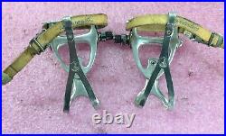Vintage Campagnolo C RECORD Road Bike Pedals Clips and Straps
